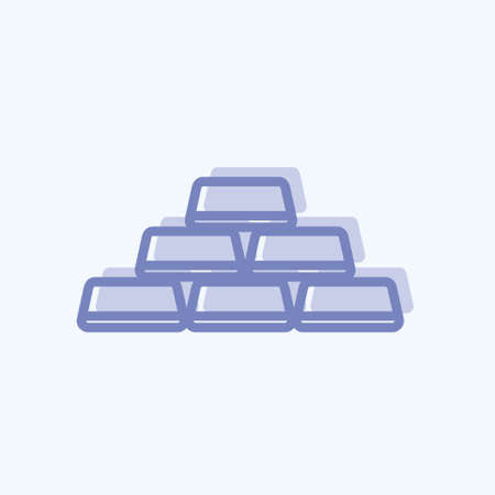 Icon Gold. suitable for Wild West symbol. two tone style. simple design editable. design template vector. simple symbol illustrationのイラスト素材