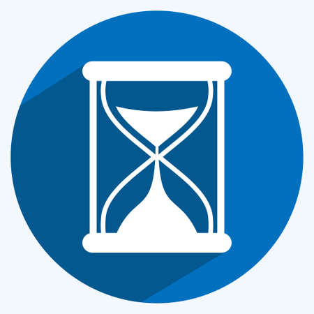 Icon Hourglass. suitable for web interface symbol. long shadow style. simple design editable. design...