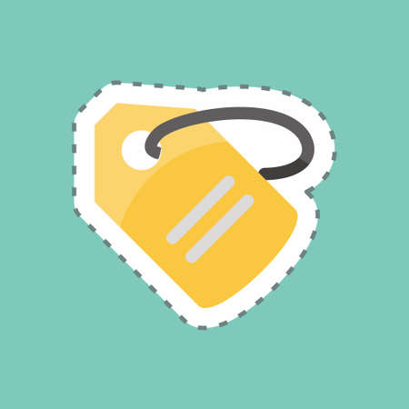 Sticker line cut Price Tag. suitable for Business symbol. simple design editable. design template vector. simple symbol illustrationのイラスト素材