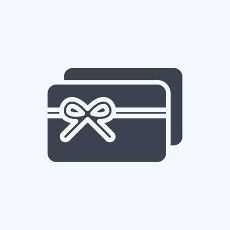 Icon Gift Card. suitable for Business symbol. glyph style. simple design editable. design template...