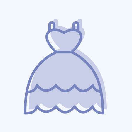 Icon Dress. suitable for Business symbol. two tone style. simple design editable. design template vector. simple symbol illustrationのイラスト素材