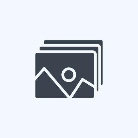 Icon Photos. suitable for Art symbol. Glyph Style. simple design editable. design template vector. simple illustrationのイラスト素材