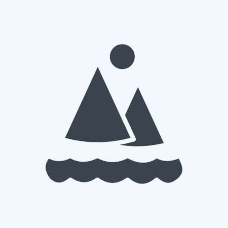 Icon Travel Photography. suitable for Art symbol. Glyph Style. simple design editable. design template vector. simple illustrationのイラスト素材