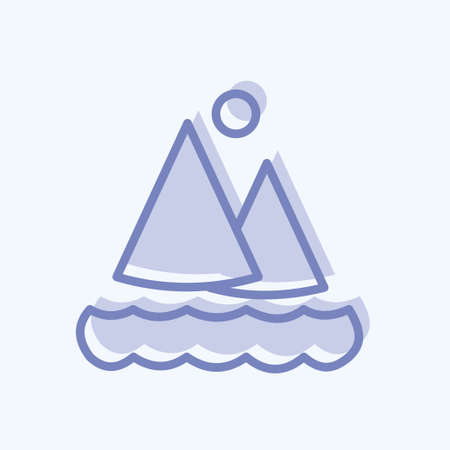 Icon Travel Photography. suitable for Art symbol. two tone style. simple design editable. design template vector. simple illustrationのイラスト素材