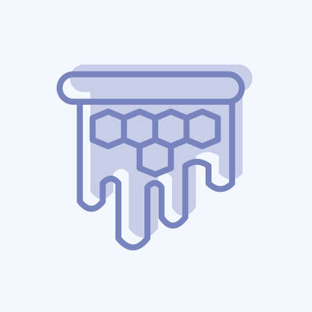 Icon Hive Frame. suitable for Bee Farm. two tone style. simple design editable. design template vector. simple illustrationのイラスト素材