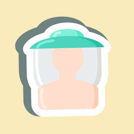 Sticker Beekeeper. suitable for Bee Farm. simple design editable. design template vector. simple illustrationのイラスト素材