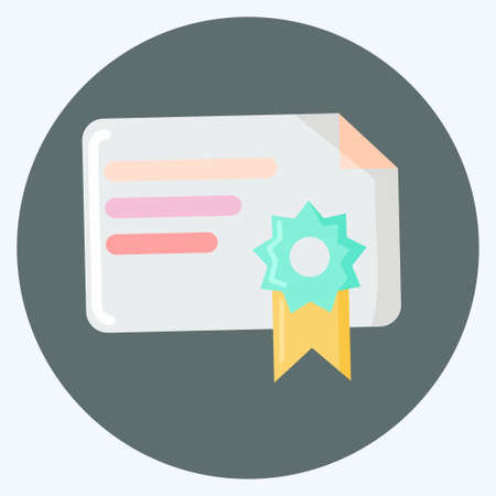 Icon Sertificate. suitable for Bee Farm. Flat Style. simple design editable. design template vector....