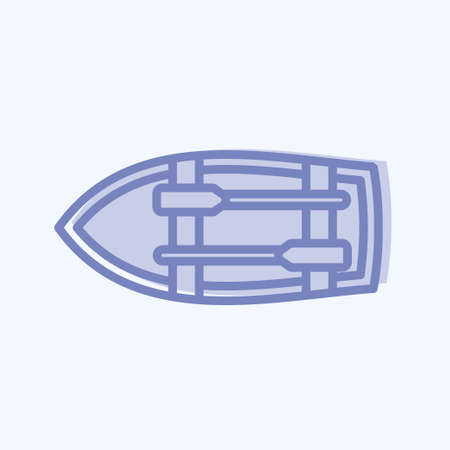 Icon Dinghy. suitable for Education symbol. two tone style. simple design editable. design template vector. simple illustrationのイラスト素材