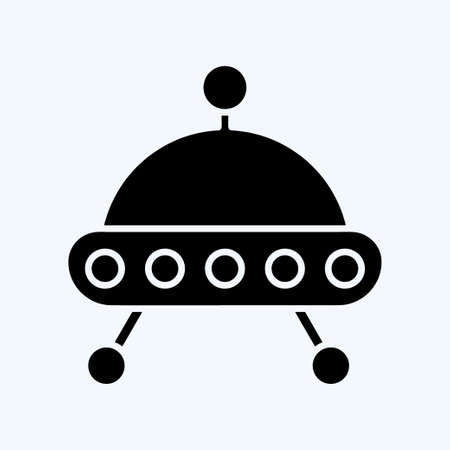 Icon Space Shuttle. suitable for Education symbol. glyph style. simple design editable. design template vector. simple illustrationのイラスト素材