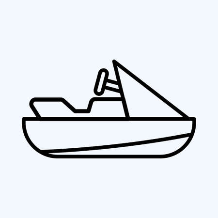 Icon Jet Ski. suitable for Education symbol. line style. simple design editable. design template vector. simple illustrationのイラスト素材