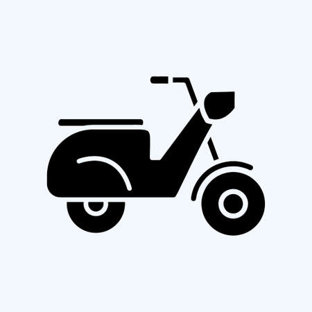 Icon Scooter. suitable for Education symbol. glyph style. simple design editable. design template vector. simple illustrationのイラスト素材