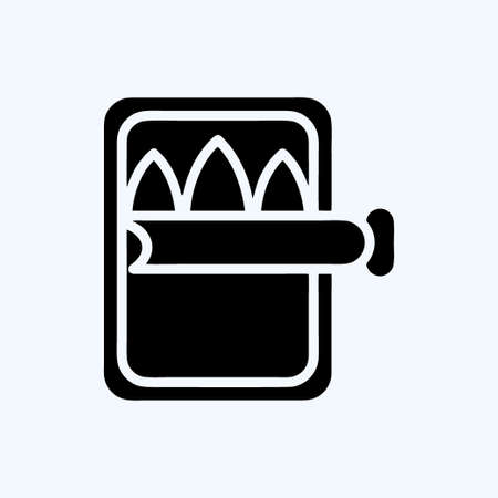 Icon Canned. suitable for Meat. glyph style. simple design editable. design template vector. simple illustrationのイラスト素材