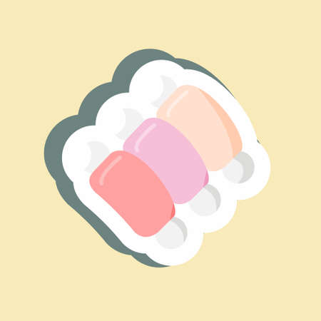 Sticker Ribs. suitable for Meat. simple design editable. design template vector. simple illustrationのイラスト素材