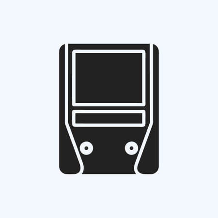 Icon Railway. suitable for education symbol. glyph style. simple design editable. design template vector. simple illustrationのイラスト素材