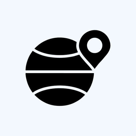 Icon Global Logistics. suitable for education symbol. glyph style. simple design editable. design template vector. simple illustrationのイラスト素材