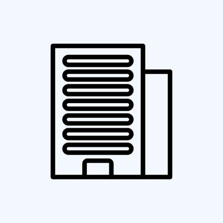 Icon Skyscraper. suitable for education symbol. line style. simple design editable. design template vector. simple illustrationのイラスト素材