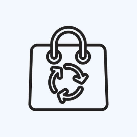 Icon Eco Packaging. suitable for education symbol. line style. simple design editable. design template vector. simple illustrationのイラスト素材