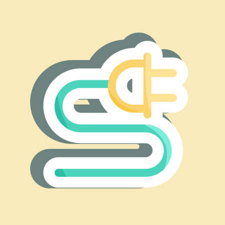 Sticker Charge. suitable for education symbol. simple design editable. design template vector....