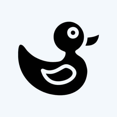 Icon Duck Toy. suitable for Kids symbol. glyph style. simple design editable. design template vector. simple illustrationのイラスト素材