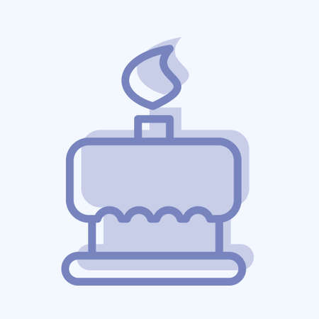 Icon Birthday Cake. suitable for Bakery symbol. two tone style. simple design editable. design template vector. simple illustrationのイラスト素材