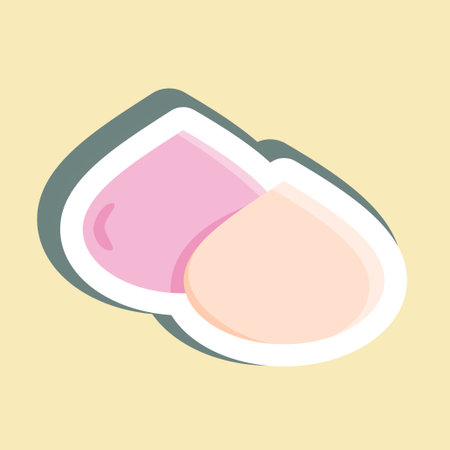 Sticker Dumpling. suitable for Bakery symbol. simple design editable. design template vector. simple illustrationのイラスト素材