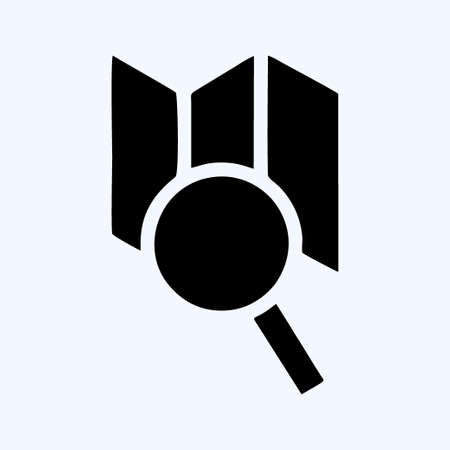 Icon Map. suitable for education symbol. glyph style. simple design editable. design template vector. simple illustrationのイラスト素材