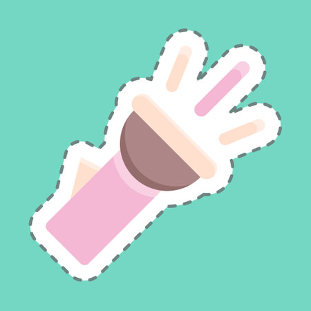 Sticker line cut Pocket Torch. suitable for education. simple design editable. design template vector. simple illustrationのイラスト素材