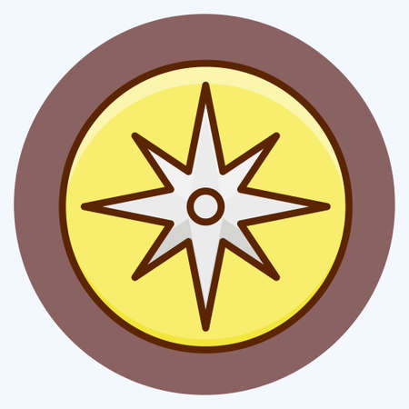 Icon Wind Rose. suitable for education symbol. flat style. simple design editable. design template vector. simple illustrationのイラスト素材