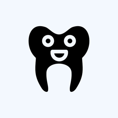 Icon Cleaned Tooth. suitable for medicine symbol. glyph style. simple design editable. design template vector. simple illustrationのイラスト素材