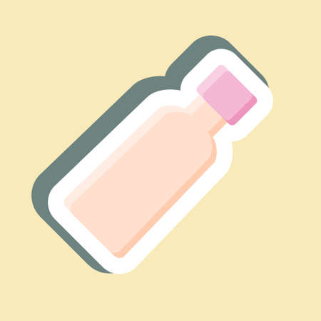 Sticker Toothpaste. suitable for medicine symbol. simple design editable. design template vector. simple illustrationのイラスト素材