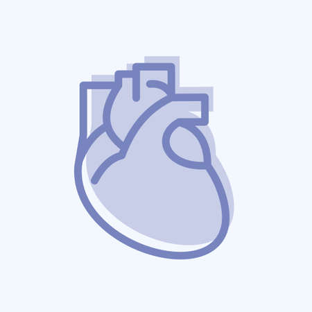 Icon Heart. suitable for education symbol. two tone style. simple design editable. design template vector. simple illustrationのイラスト素材
