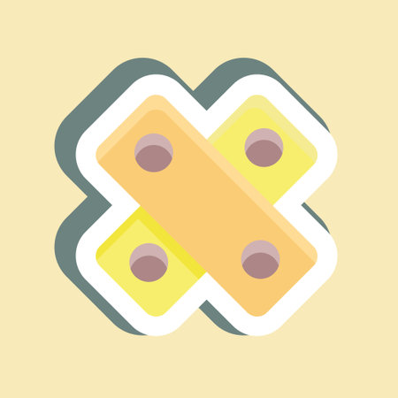Sticker Plaster. suitable for education symbol. simple design editable. design template vector. simple illustrationのイラスト素材
