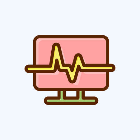 Icon Diagnostic. suitable for education symbol. flat style. simple design editable. design template vector. simple illustrationのイラスト素材