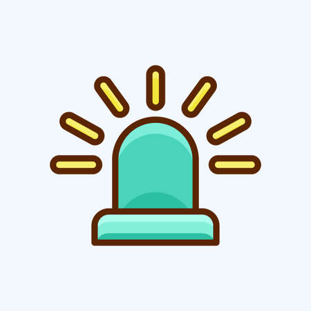 Icon Alert. suitable for Security symbol. flat style. simple design editable. design template vector. simple illustrationのイラスト素材