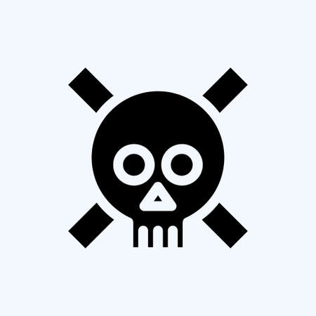Icon Dangerous. suitable for Security symbol. glyph style. simple design editable. design template...