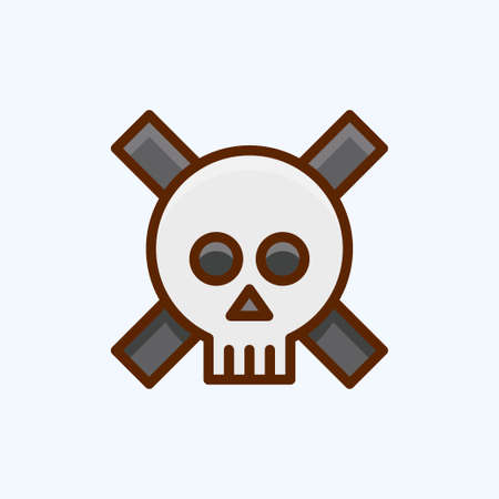 Icon Dangerous. suitable for Security symbol. flat style. simple design editable. design template vector. simple illustrationのイラスト素材