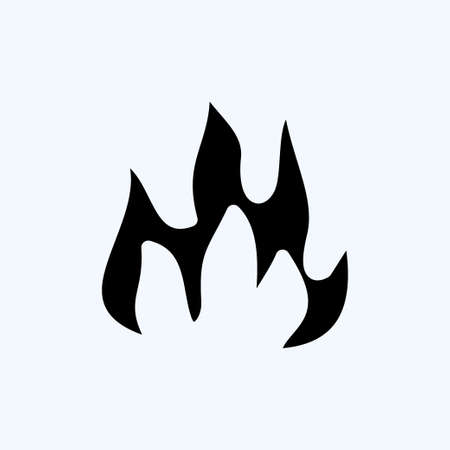 Icon Flammable. suitable for Security symbol. glyph style. simple design editable. design template vector. simple illustrationのイラスト素材