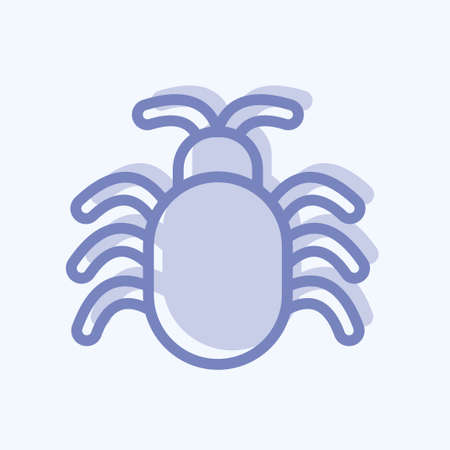 Icon Software Bug. suitable for Security symbol. two tone style. simple design editable. design template vector. simple illustrationのイラスト素材