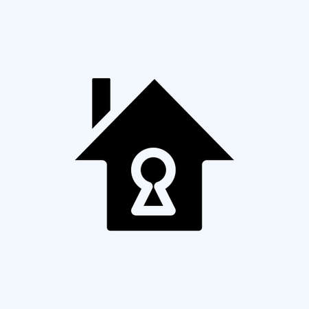 Icon Insurance. suitable for Security symbol. glyph style. simple design editable. design template vector. simple illustrationのイラスト素材