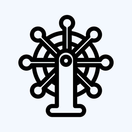 Icon Leadership. suitable for Startup symbol. line style. simple design editable. design template vector. simple illustrationのイラスト素材