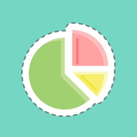 Sticker line cut Analytics. suitable for Startup symbol. simple design editable. design template vector. simple illustrationのイラスト素材