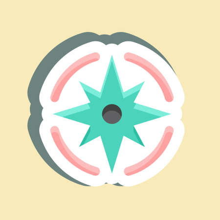 Sticker Navigation. suitable for Startup symbol. simple design editable. design template vector. simple illustrationのイラスト素材