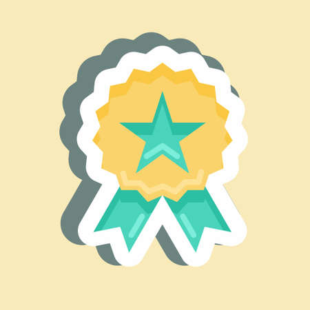Sticker Quality. suitable for Branding symbol. simple design editable. design template vector. simple illustrationのイラスト素材