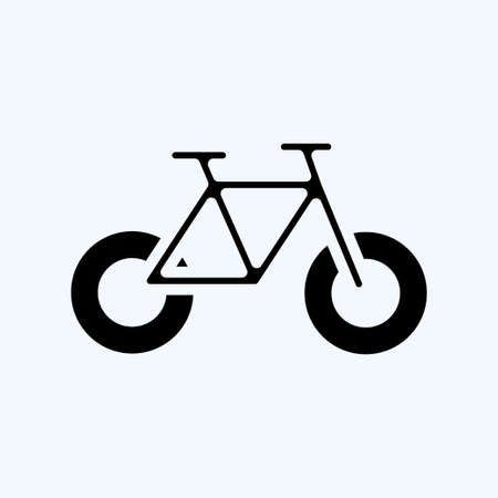 Icon Cycling. suitable for education symbol. glyph style. simple design editable. design template vector. simple illustrationのイラスト素材