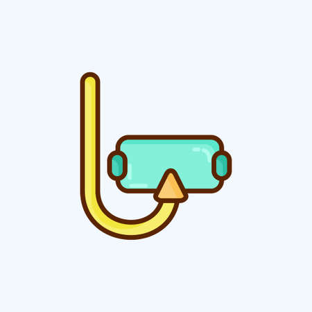Icon Scuba Diving. suitable for education symbol. flat style. simple design editable. design template vector. simple illustrationのイラスト素材