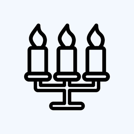 Icon Candelabrum. suitable for House symbol. line style. simple design editable. design template vector. simple illustrationのイラスト素材