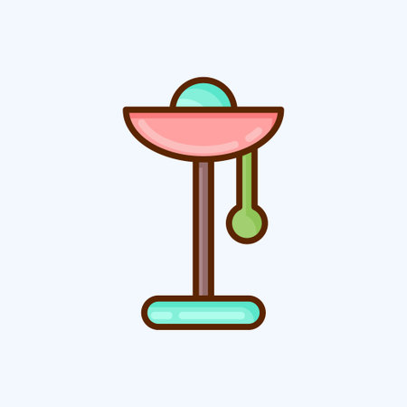 Icon Floor Lamp. suitable for House symbol. flat style. simple design editable. design template vector. simple illustrationのイラスト素材