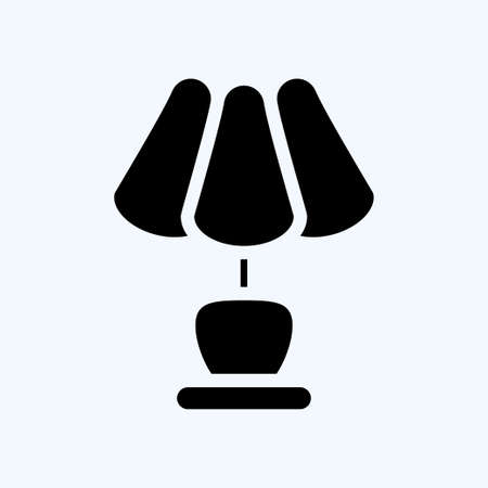 Icon Table Lamps. suitable for House symbol. glyph style. simple design editable. design template vector. simple illustrationのイラスト素材
