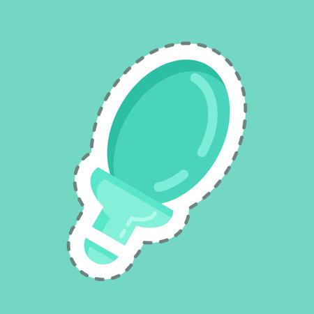 Sticker line cut Spiral Bulb. suitable for House symbol. simple design editable. design template vector. simple illustrationのイラスト素材