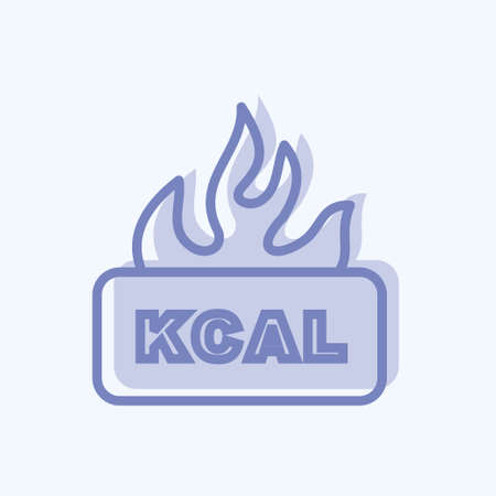 Icon Calories. suitable for Healthy symbol. two tone style. simple design editable. design template vector. simple illustrationのイラスト素材